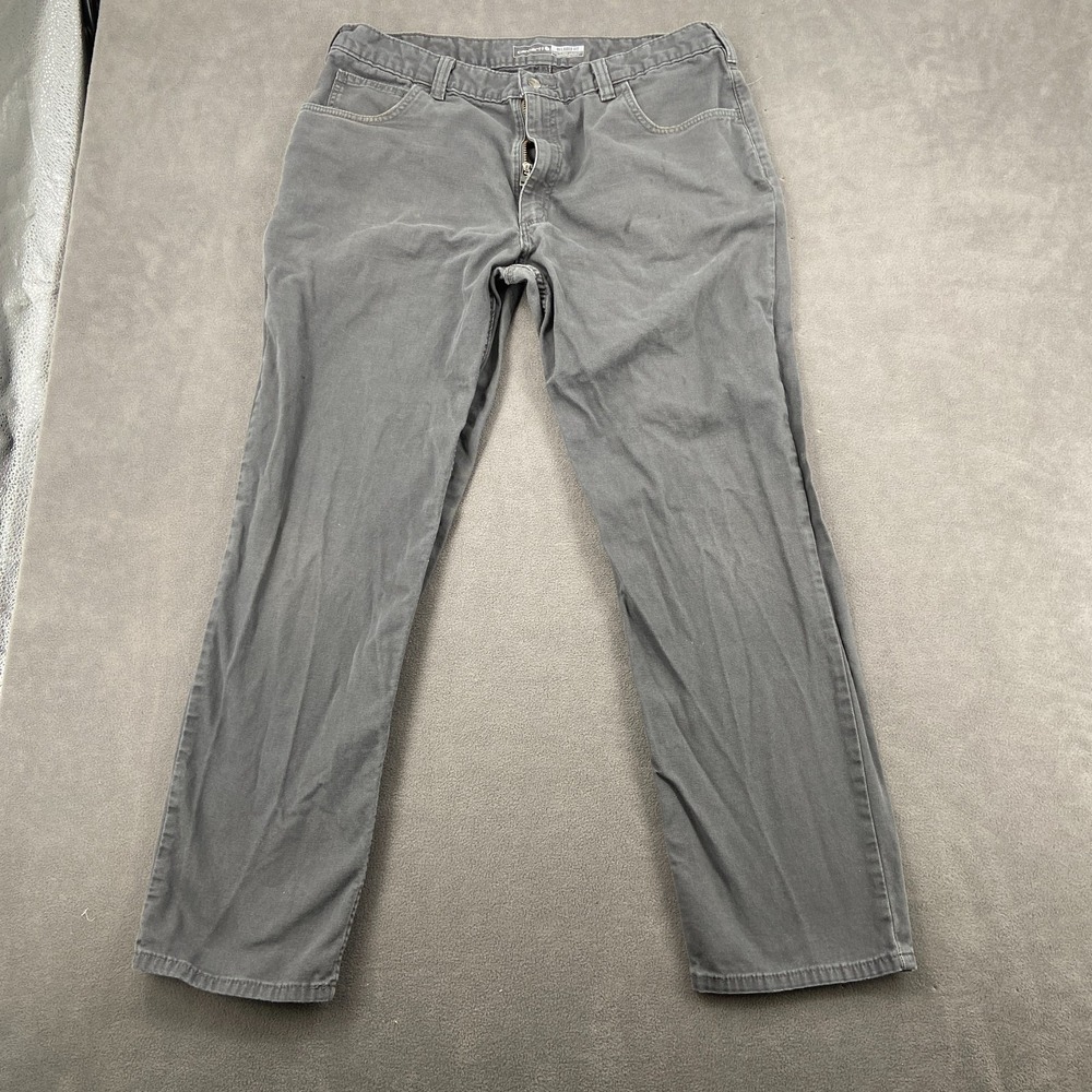 Carhartt Carpenter Jeans Mens 38x32 Gray Denim Workwear Relaxed Fit Straight Leg